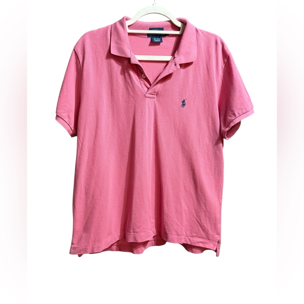 Classic Fit Ralph Lauren Men’s Polo Shirt in Pink Sz XL 100% Cotton